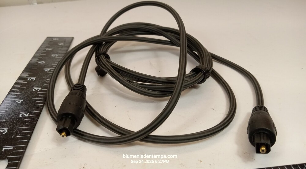 Digital Optical Audio Toslink Cable Black 6ft Gold Plated Tips